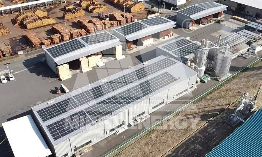 โครงการระบบพลังงานแสงอาทิตย์บนหลังคาขนาด 7.6MW ในประเทศญี่ปุ่น