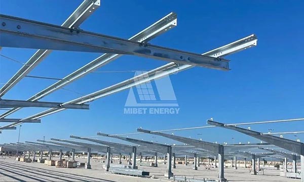 โครงการ Mibet 1.8 MW Bahrain Carbon Steel Solar Carport เสร็จสมบูรณ์